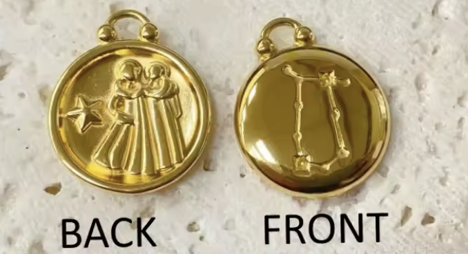 Gemini Necklace in 18K Gold Plating