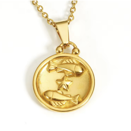 Pisces Necklace in 18K Gold Plating