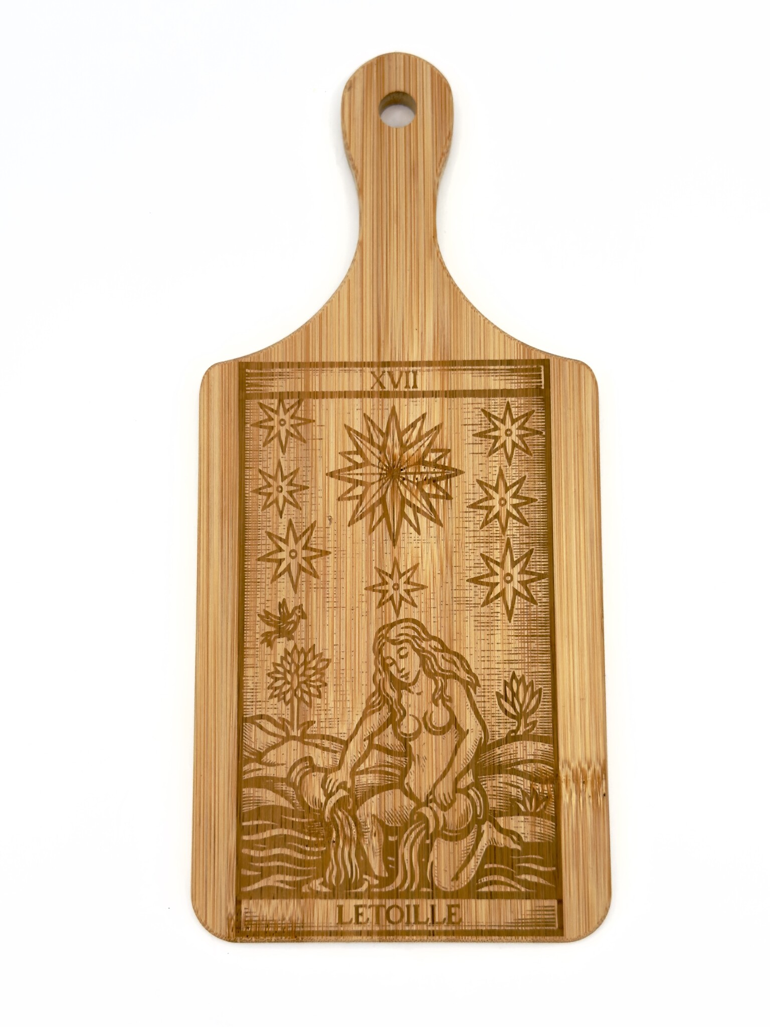 Wooden Cutting Board with Star Card by Tim Reagan