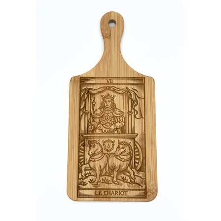 Wooden Cutting Board with Chariot Card by Tim Reagan