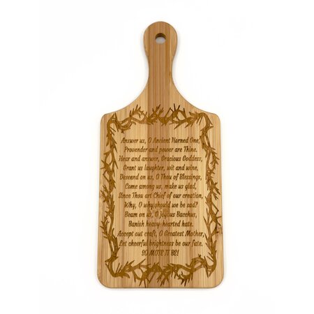 Wooden Cutting Board with Pagan Grace by Tim Reagan
