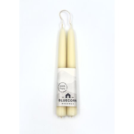 Lunar Taper Candles Pair - Beeswax 8 Inches