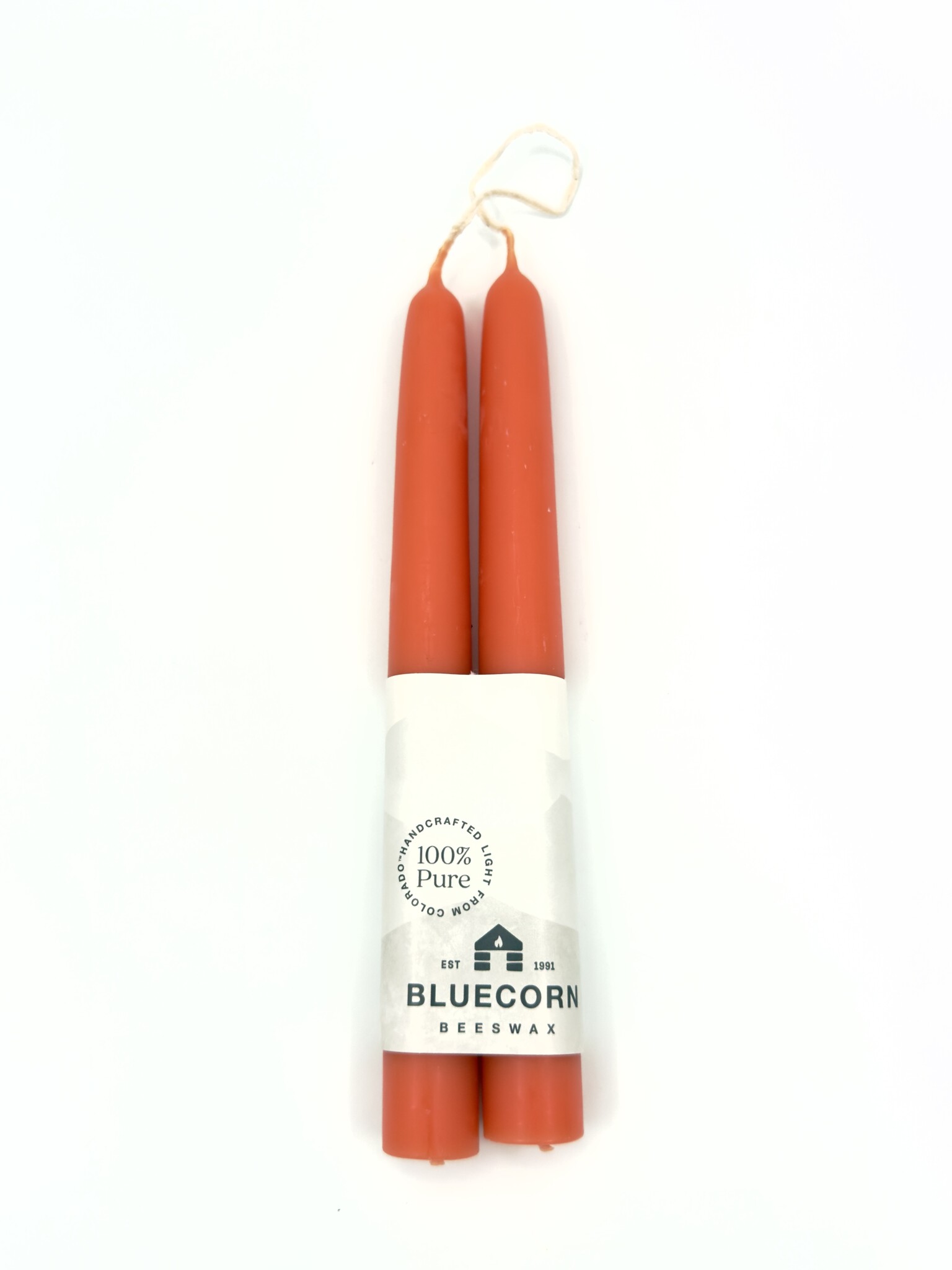 Mercury Taper Candles Pair - Beeswax 8 Inches