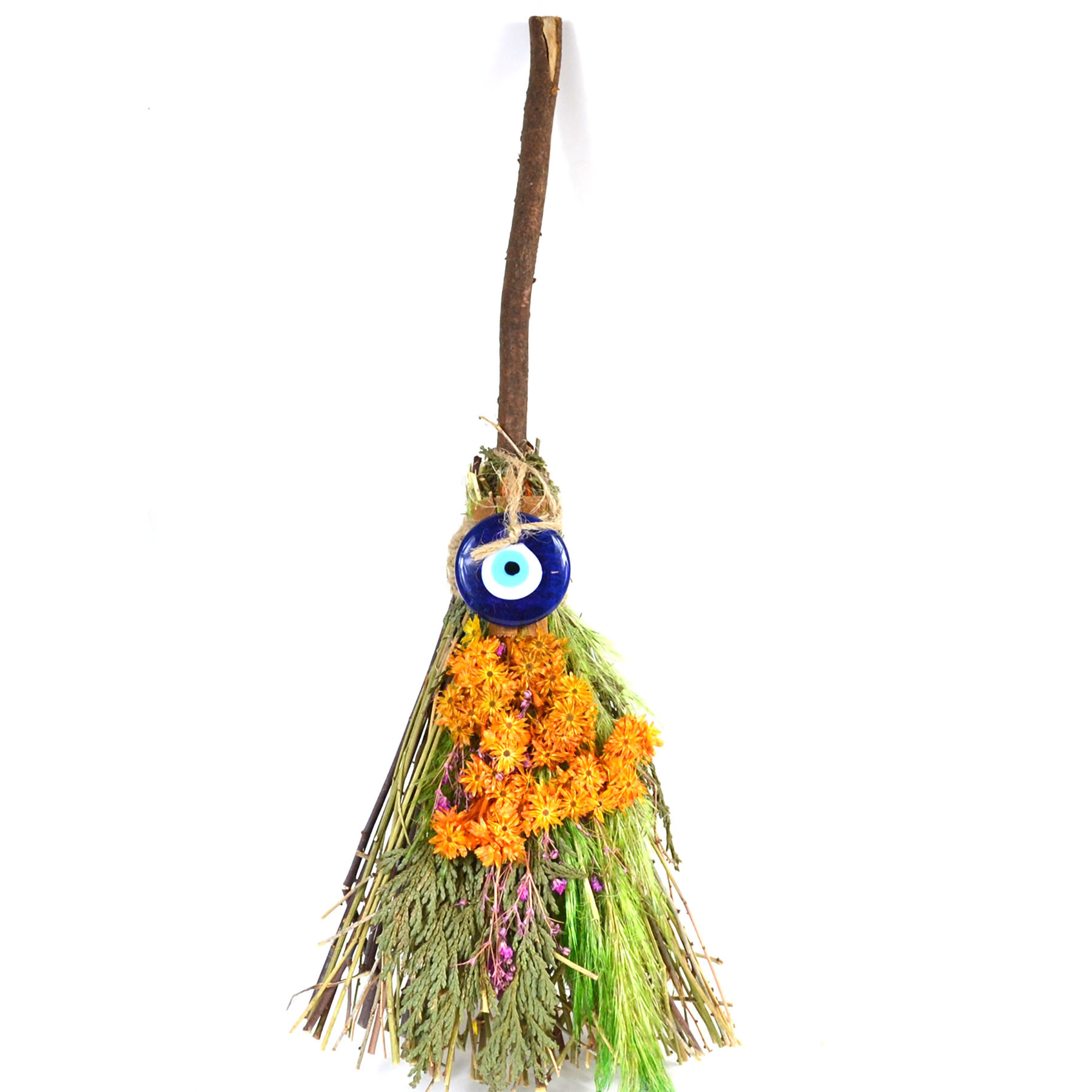 Evil Eye 11 inch Herbal Broom