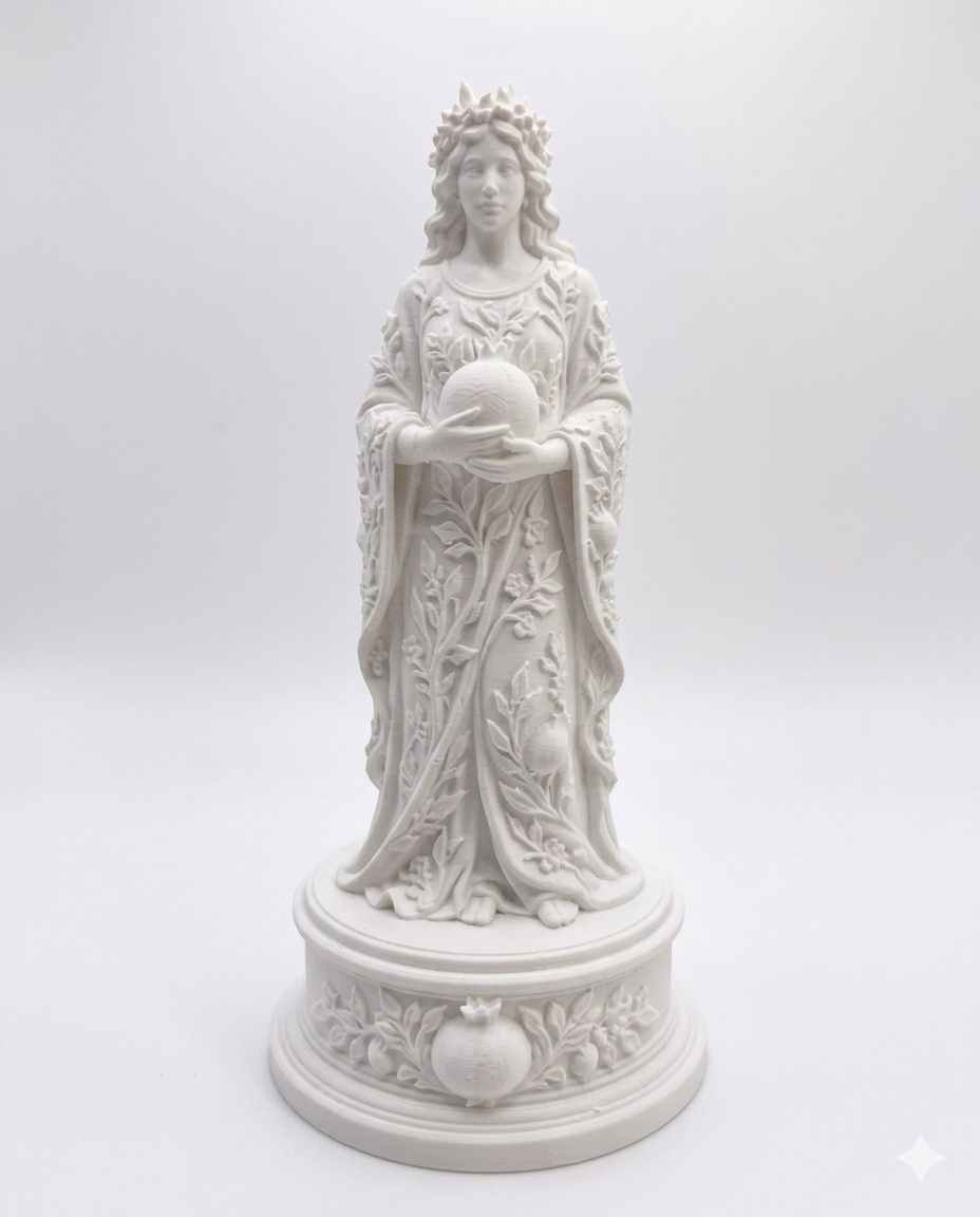 Persephone Statue in 8 Inch White Finish