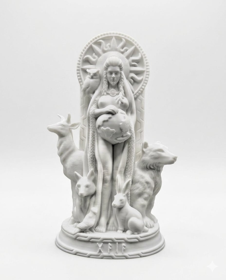 Gaia Statue in 8 Inch Marble Finish