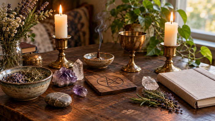 What Is a Witch Altar? Meaning, Tools & Sacred Space Basics