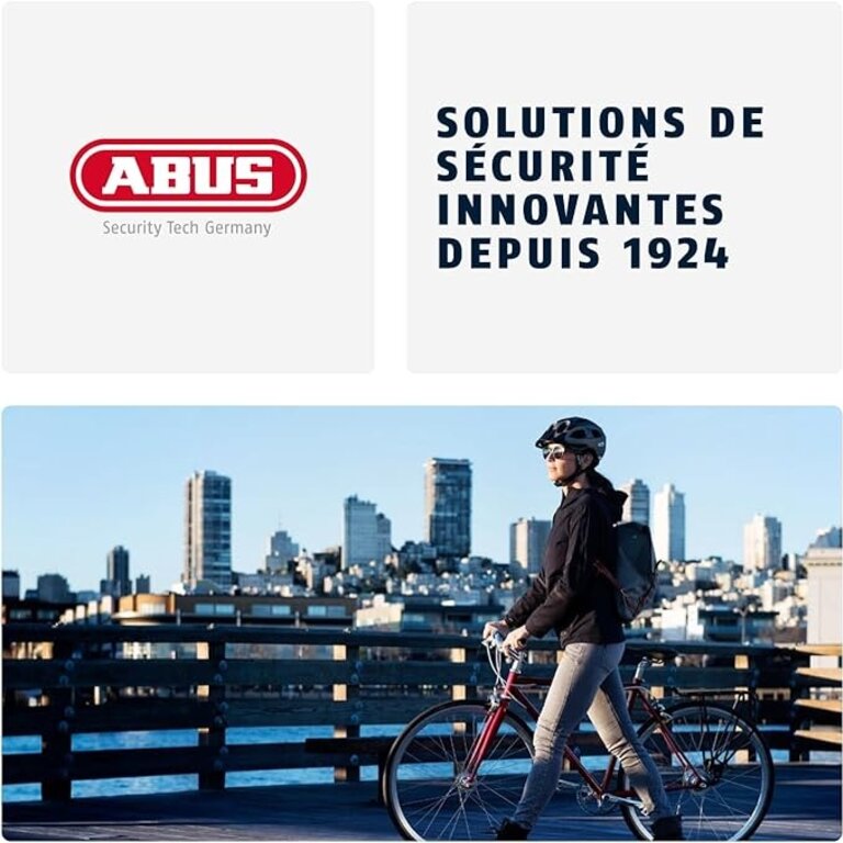 Abus Cadenas chaine Abus 4804K clé 110cm*
