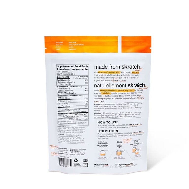 Skratch Labs Poudre électrolyte Skratch Labs 440g