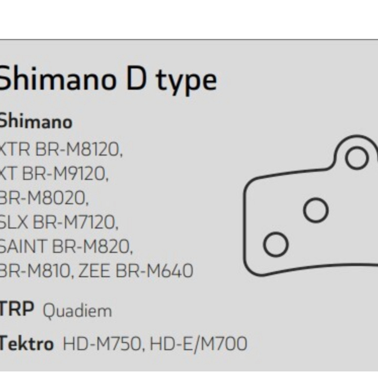 Sinter Plaquette frein Sinter Green Shimano D-Type