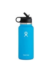 oz Blue Solid Print Stainless Steel Water Bottle 2 Pack Hydroflask wide  mouth straw lid Air