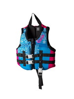 Ronix August - Girl's CGA Life Vest - Sky Blue / Pink / White - Child (30-50lbs)
