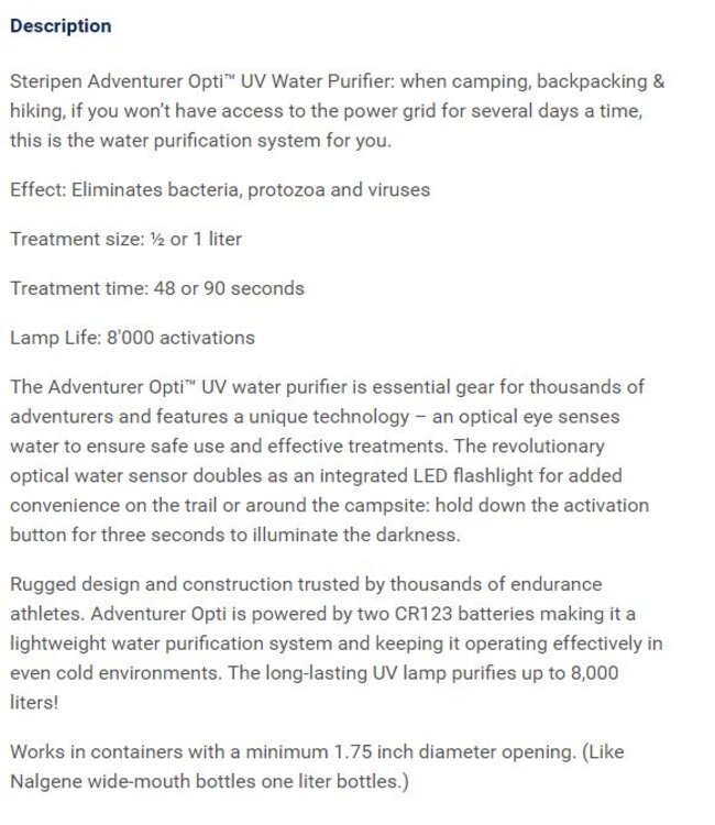 Steripen Adventurer OPTI