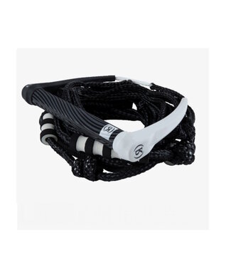 Ronix Silicone Bungee Surf Rope-11 in. Handle w/ 25ft 4-Sect. Rope