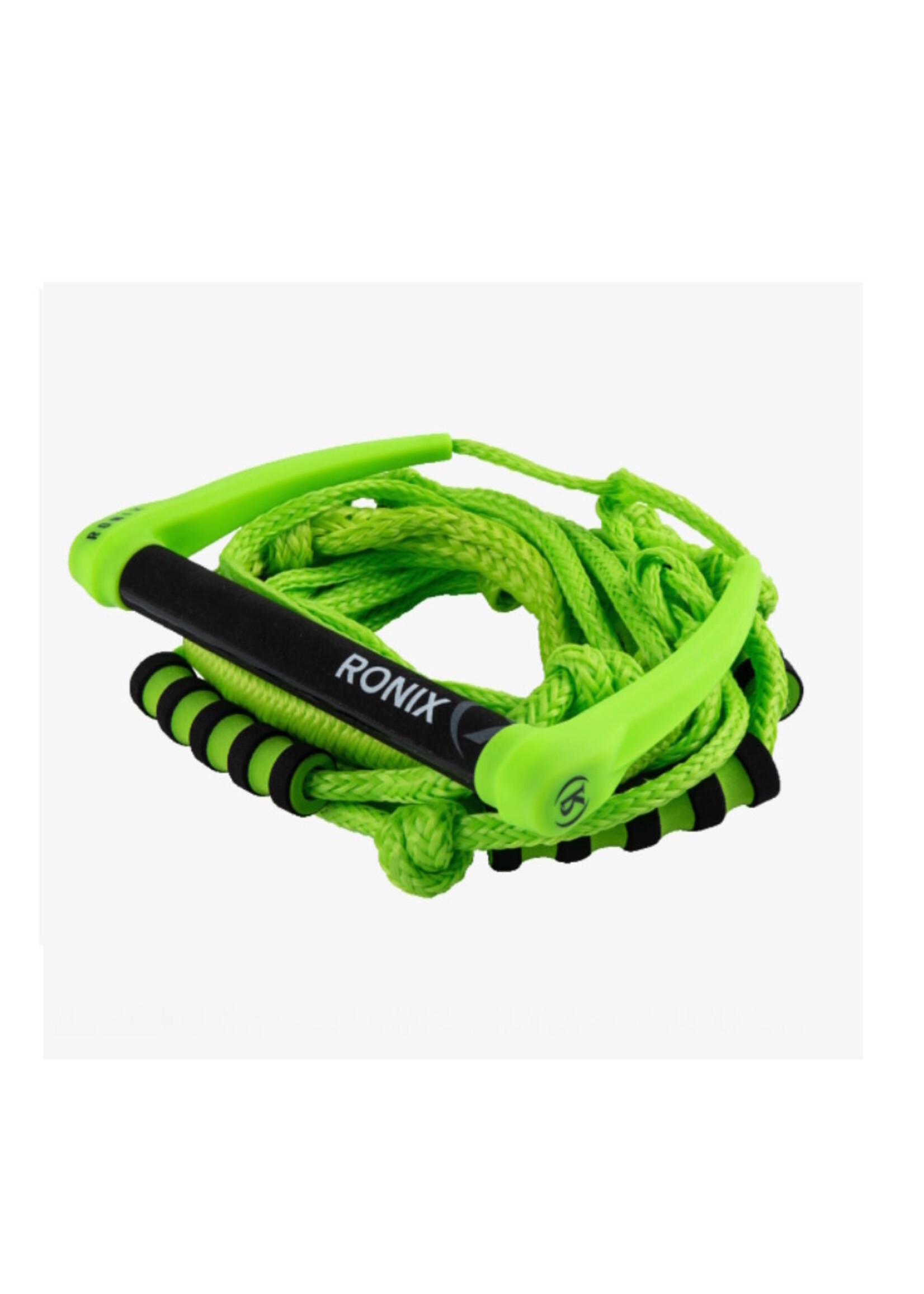 Ronix Silicone Bungee Surf Rope-11 in. Handle w/ 25ft 4-Sect. Rope