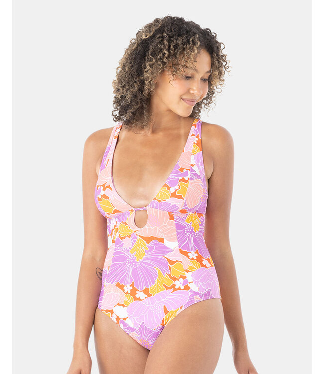 BELL BOTTTOM BLOOMS PLUNGE ONE PIECE