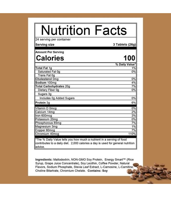 Perpetuem Solids Caffe Latte 6-Tablet Tube