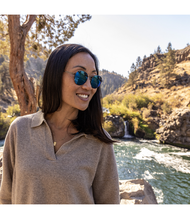 Bridge City - Gunmetal , Polarized Blue Mirror