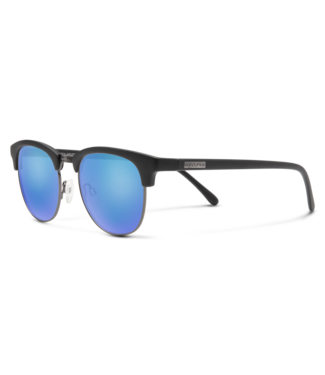 Suncloud Step Out - Matte Black , Polarized Blue Mirror