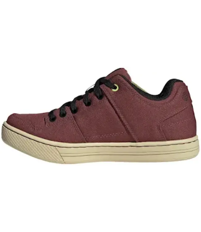 Five Ten Freerider Canvas Flat Shoes - Women's, Quiet Crimson/Core Black/Pulse Lime, 8.5