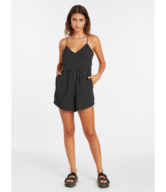 Volcom WILD QUEENDOM ROMPER BLACK WHITE S