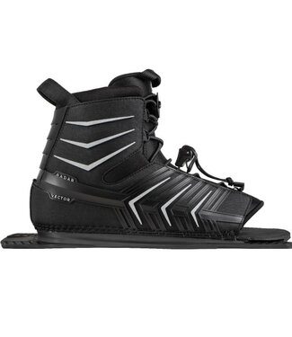 Radar Vector Boot - Black / Silver - Front Feather Frame - XL
