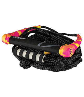 Ronix Silicone Bungee Surf - 11 in. Handle w/25 ft. 4-Sect. PE Rope - Tropical Swirl