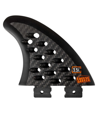 Ronix 3.5 in. - Button - Cheese Grater - Right Surf Fin - Carbon