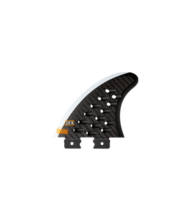 3.5 in. - Button - Cheese Grater - Left Surf Fin - Carbon
