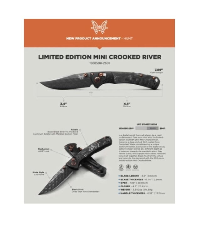 Benchmade Crooked River Knife