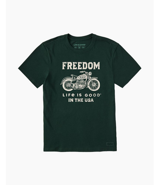 LIFE IS GOOD Crusher Tee Freedom Motorcycle