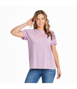 LIFE IS GOOD Freehand Mountain Sun Slub Easy Fit Tee Wmn