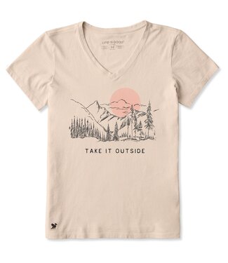 LIFE IS GOOD Crusher Lite Wmn Mountain Trees Sketch