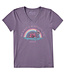 Crusher Vee Wmn Oh What a Beautiful Day Rainbow Waves
