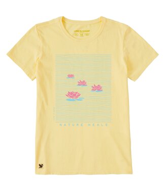 LIFE IS GOOD Crusher Tee Wmn Nature Heals Lillies