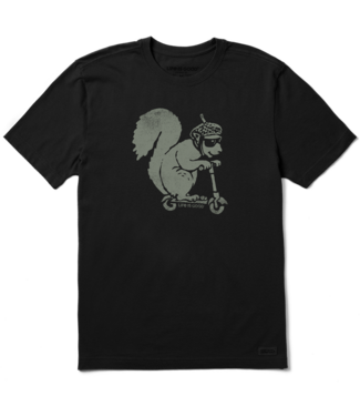 LIFE IS GOOD Crusher LITE Tee Men Squirrel Scooter