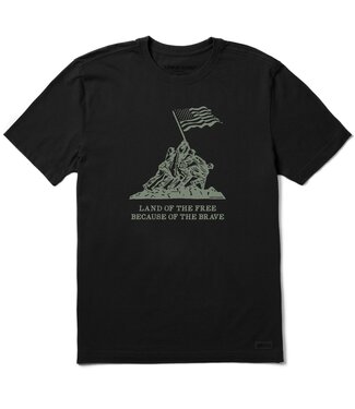 LIFE IS GOOD Crusher Lite Tee SS Land of the Free Iwo Jima Men