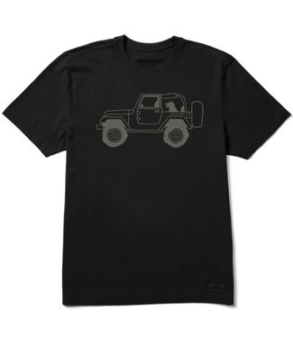 LIFE IS GOOD Crusher Tee Men ATV w Favorite Passengeer