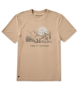 LIFE IS GOOD Crusher Tee SS Men Take it Outside Sunset