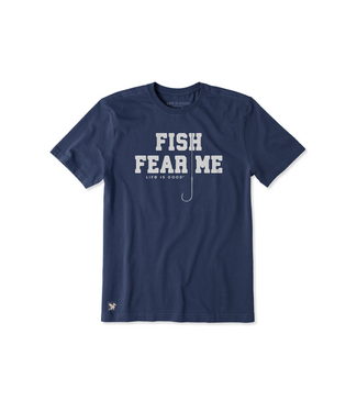 LIFE IS GOOD Crusher Tee SS Men Hook Fish Fear Me