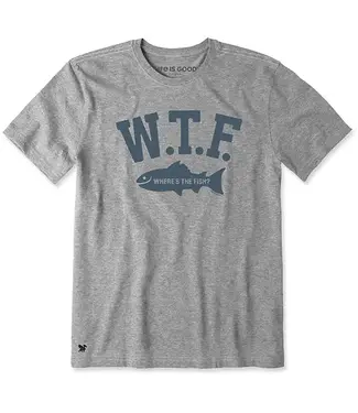 LIFE IS GOOD Crusher Tee SS Men W.T.F. Fish