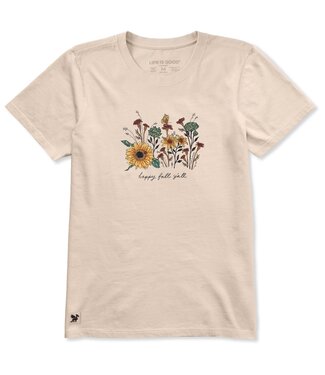 LIFE IS GOOD Crusher Tee Happy Fall Wildflower Wmn