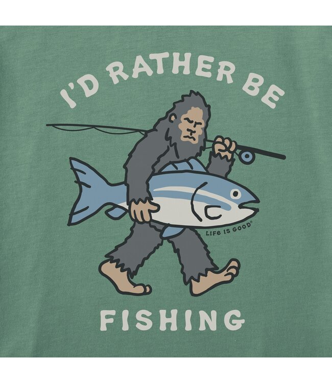 Crusher Tee LS I'd Rather be Fishin Men