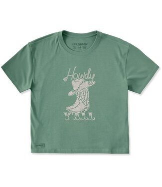 LIFE IS GOOD Crusher Boxy Tee SS Wmn Howdy Y'all