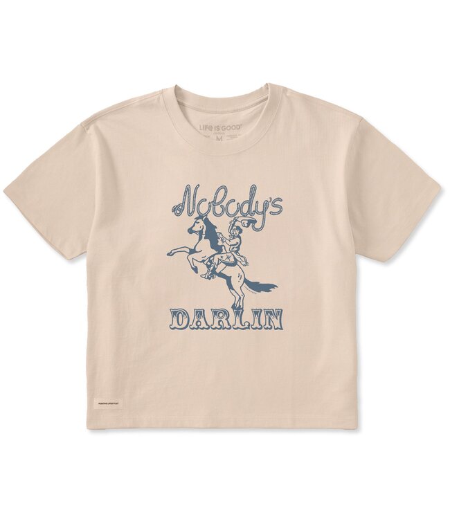 Crusher Boxy Tee SS Wmn Nobody's Darlin Cowgirl
