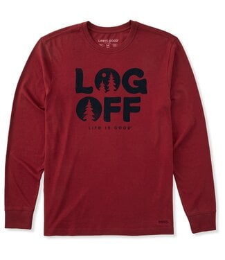 LIFE IS GOOD Crusher Tee LS Clean Log Off