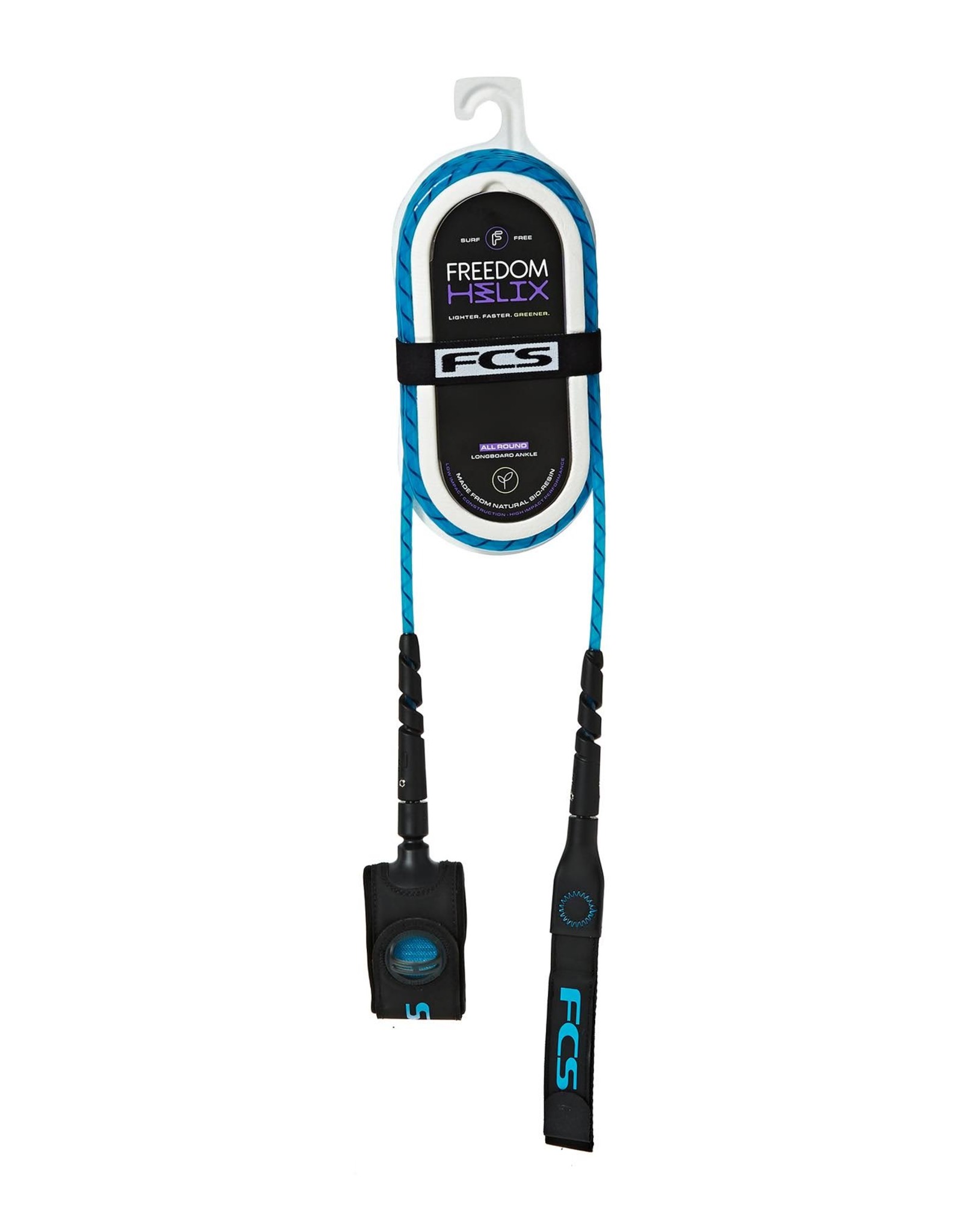 FCS FCS FREEDOM HELIX 7' ALL ROUND ANKLE LEASH - BLUE/BLACK
