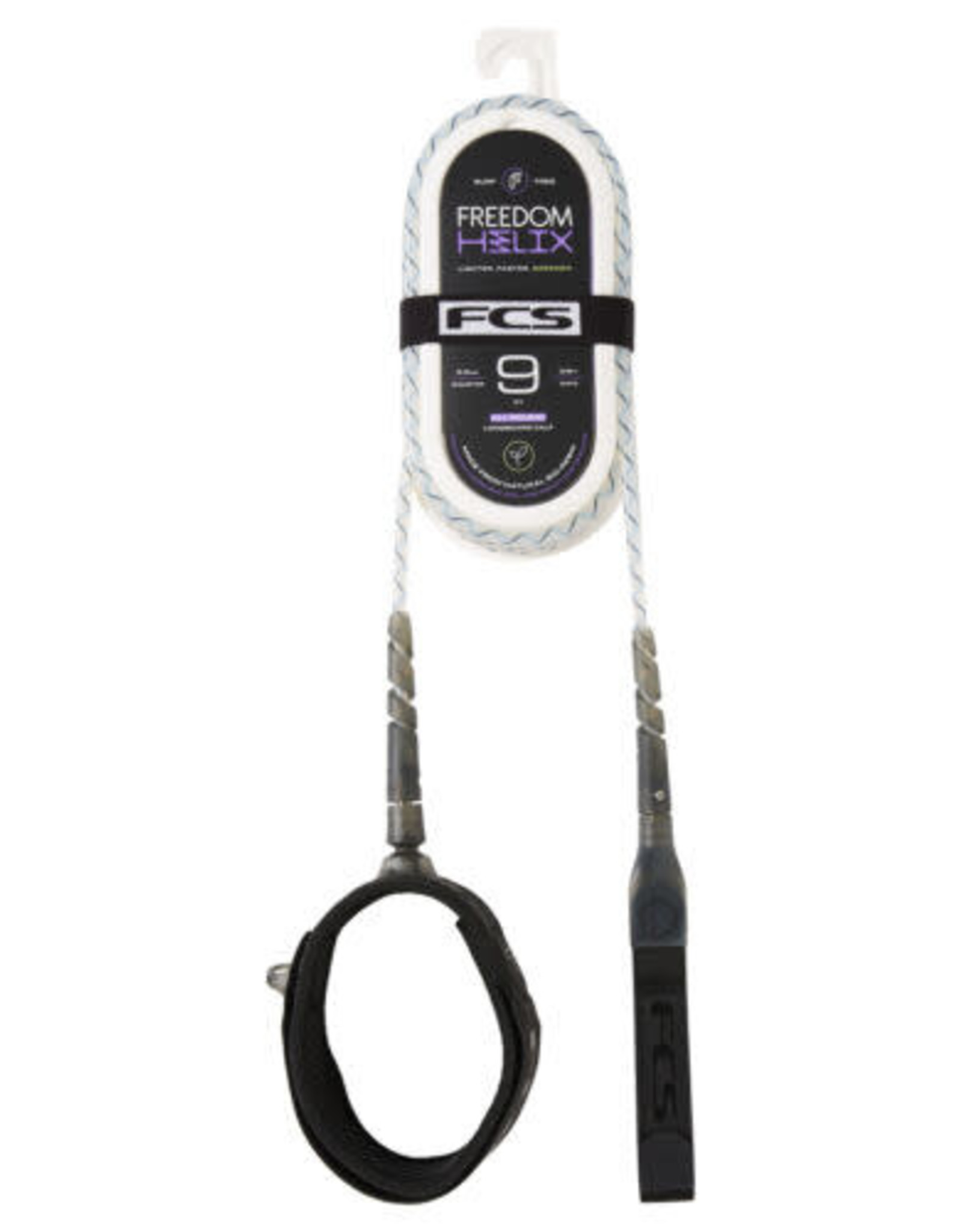 FCS FCS FREEDOM HELIX 9' ALL ROUND CALF LEASH - NATURAL/BLACK