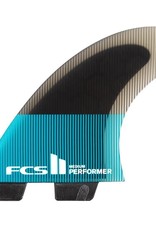 FCS FCS II PERFORMER PC FINS LARGE TEAL/BLACK TRI