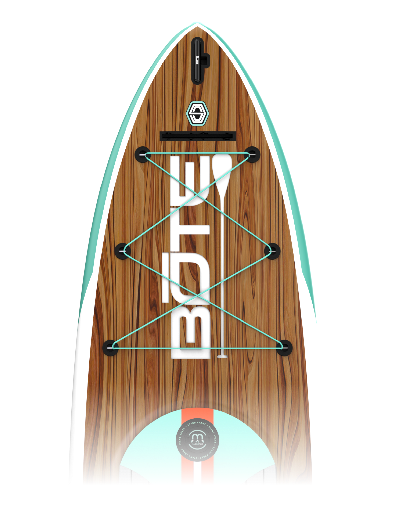 BOTE 10’6” HD Gator Shell paddle board, pointed nose.